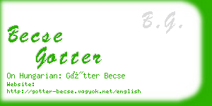 becse gotter business card